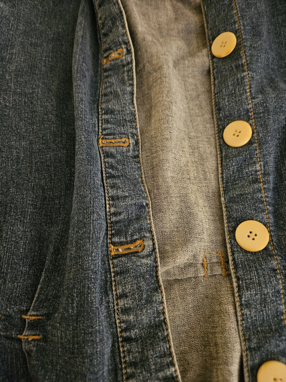 Coldwater Creek Kids Dark Denim Jacket with Contrast Buttons